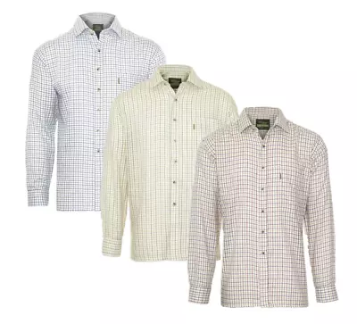 Champion Tattersall Shirt Men's Country Check Shirt POLY COTTON Hunting Shooting • £13.85