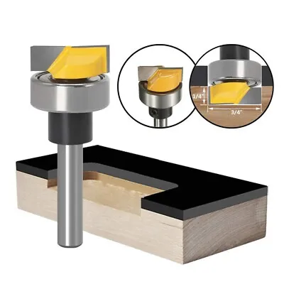 1/4  Shank Template Router Bit Flush Trim Hinge Mortising Plunge Router Cutter • $10.60