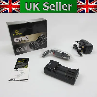 XTAR SP2 Li-ion/IMR Ultra Rapid Battery Charger 0.5A 1A & FAST 2A *UK VERSION* • £16.99