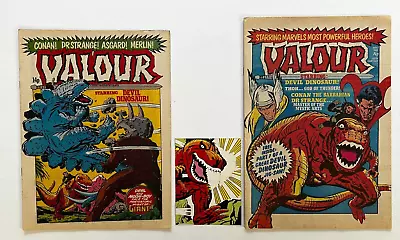 Devil Dinosaur VALOUR #1 W/ Puzzle #8 Marvel UK Comic Magazine Lot Marvelmania • $40