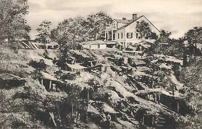 Vicksburg MS Old Shirley House & Union Dugouts Vintage Albertype Postcard • $6.39