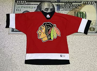 Vintage LOGO 7 NHL Chicago Blackhawks DOUG GILMOUR 93 Hockey Jersey Large • $75