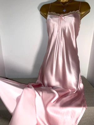 £6.50 • Buy Luna Di Seta Luxury Pure Silk Reger Pink Negligee/ Night Dress Size S
