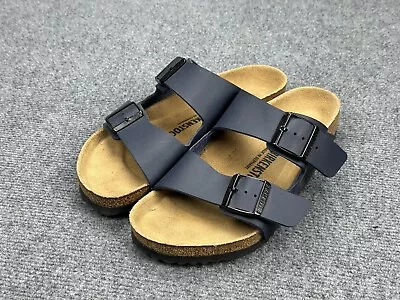 Birkenstock Sandals Unisex Size 39 Navy Vegan Leather • $56.95