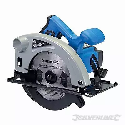 Silverline Circular Saw 1200w 185mm Tct & Cutting Blade 3yr Warranty 845135 • £38.99