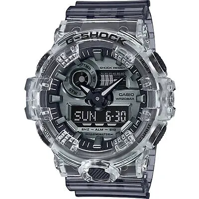 Casio Men's Watch G-Shock Grey Transparent Strap Shock Resistant GA700SK-1A • $81.40