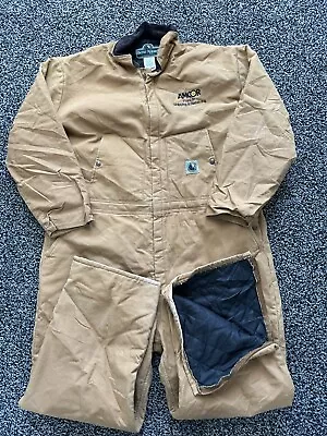 Berne Padded Overalls Workwear Mens Workwear Boiler Suit Duck Brown 3XL Chest 56 • £5.50