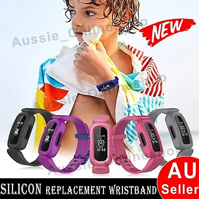 Fitbit Ace 2 Bands Kids Anti-Lost Silicon Replacement Wristband Watch Band Strap • $13.49