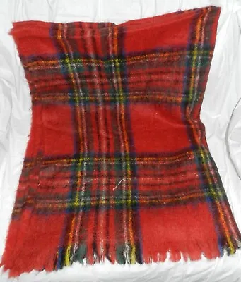 Vintage Tartan Throw Blanket Geoffrey Highland Crafts 65% Wool 30% Mohair 5% Ny • $39.80