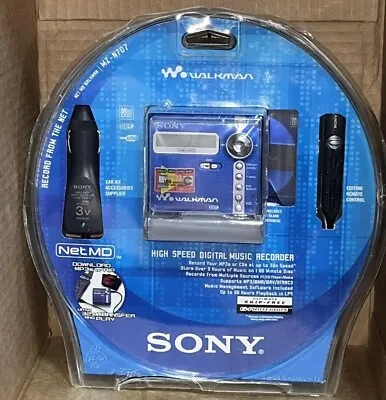 Sealed 💽 SONY MZ-N707 MDLP Mini Disc Portable NET MD Walkman Player RARE HTF • $2000