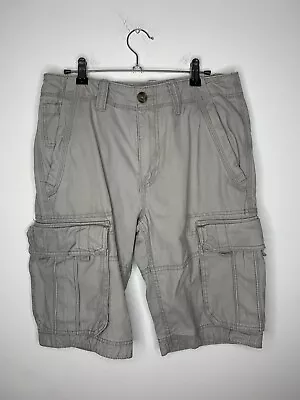 Fat Face Shorts Men Breakyard Cargo Combat Military  Thick Cotton Sage Khaki 30 • £40