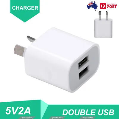 $10.89 • Buy 2A Dual USB Fast Charger Double USB 5V USB Power Adapter AU Plug For Phone IPad
