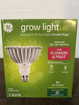 GE Grow Light LED 30W Bulb For Flowers & Fruit PAR38 Medium Base Non-Dimmable • $19.19