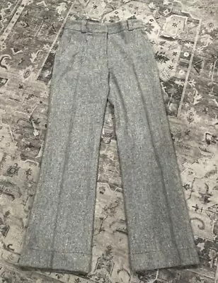 J.Crew Black/Gray Tweed Cuffed Wide Leg Pant Sz 2 • $18