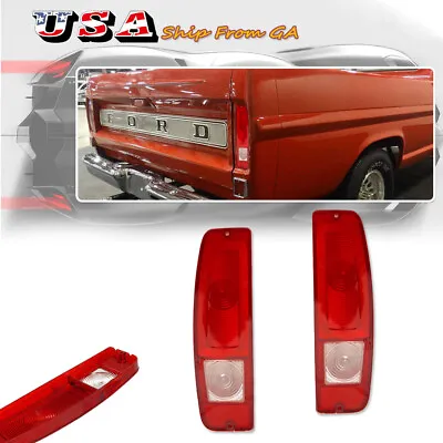 Taillights Lenses Only Pair Set For 1967-1972 Ford Truck F100/250/350/E100/E200 • $29.99