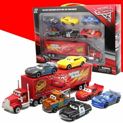 £15.99 • Buy New 7Pcs Cars 2 Mack McQueen Racer Car&Mack Truck Kids Toy Collection Set Gift