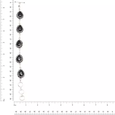 Black Spinal Gemstone Friends 925 Silver Jewelry Necklace Set 18-20'' • $56.97