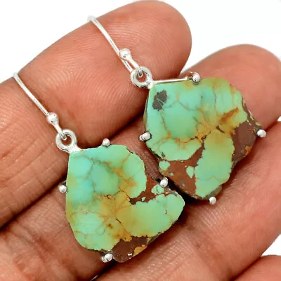 Natural Mexican Turquoise 925 Sterling Silver Earrings Jewelry CE30097 • $11.99