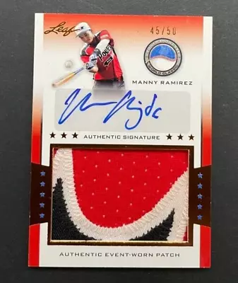 2013 Leaf Power Showcase - Manny Ramirez Jr #PA-MR1 World Classic Patch AUTO /50 • $65