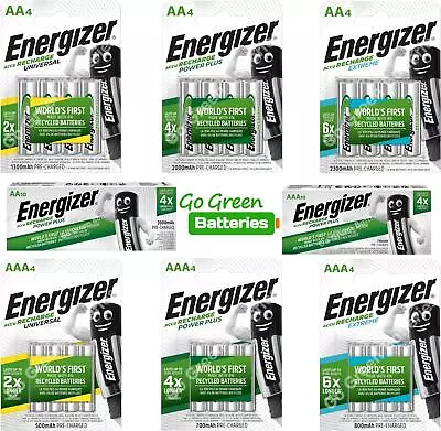 Energizer Rechargeable Batteries AA 1300 2000 2300 MAh AAA 500 700 800 MAh NiMH  • £24.99