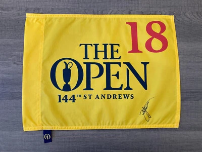 $219.54 • Buy Signed ZACH JOHNSON The British Open 2015 Flag Champion Exact Proof/COA