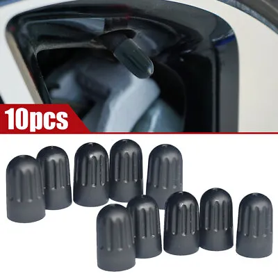 Black Long Plastic Caps Car Tyre Tire Wheel Rim Valve Stem Caps Auto Accessories • $6.44