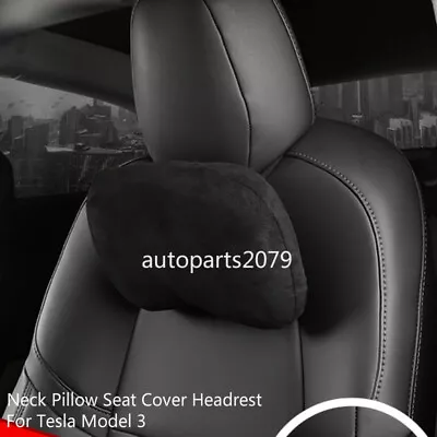 Space Memory Foam Fabric Neck Pillow Seat Cover Headrest For Tesla Model 3 • $36.05