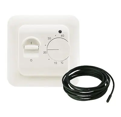Manual Underfloor Heating Thermostat With Floor Sensor 16A Electric Heater • £12.95