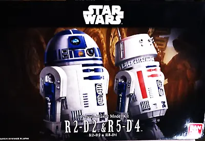 Star Wars R2d2 & R5-d4 Model Kit Ban Dai New In Plastic 1/12 Scale! Must Have! • $59.95