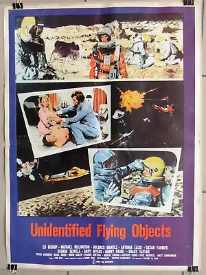 UFO Unidentified Flying Objects (Ed Bishop) 20x27  Org Lebanese Movie Poster 70s • $125