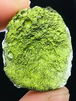 28ct Meteorite Moldavite Green Impact Fragment Meteor Stone Space Asteroid+coa • $10.03