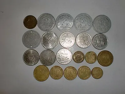 France Coin Lot- 25  'pre-euro' Coins - Many Rare - Few Duplicates - 1941-1979  • $25
