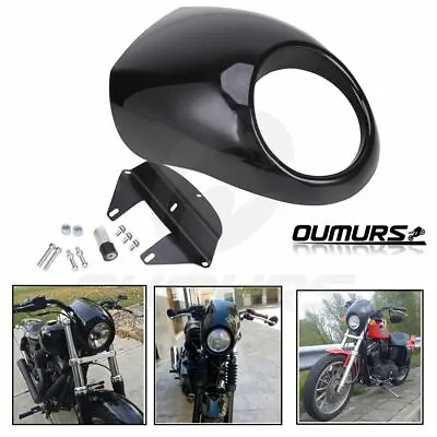 Front Headlight Fairing Mask For Harley Sportster Dyna XL Low Rider 883 1200 • $45.07