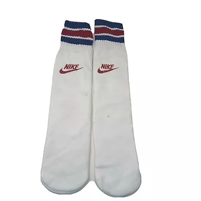 Vintage 80s Nike Knee High Tube Socks New Old Stock Red White Blue Rare • $299.80