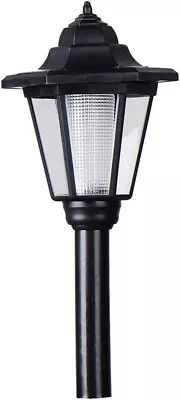 Garden Lamp Post - Outdoor Solar Post Light - Solar Powered Black Garden Lantern • £27.06