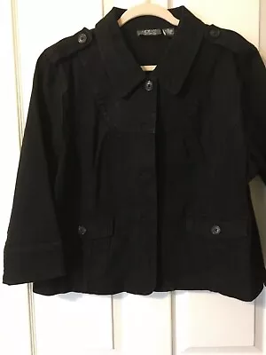 SALE! - MOTTO  Your Style Mantra   Black Denim Button Jacket Long Sleeve Size XL • $19.50