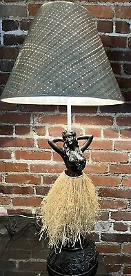 Hula Girl Lamp ( Motion ) Moves Dances Hawaiian Aloha Grass Skirt Repair • $1100