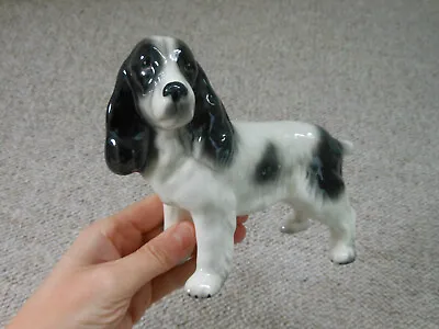 Melba Ware Black & White Spaniel Dog • £12.99