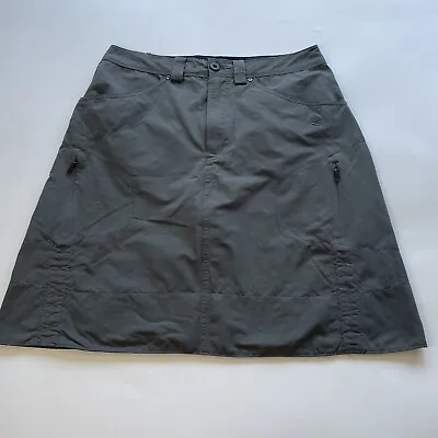 Mountain Hardware Women's Gray Outdoor Hiking Nylon Cargo Skirt Size 6 • $12.50