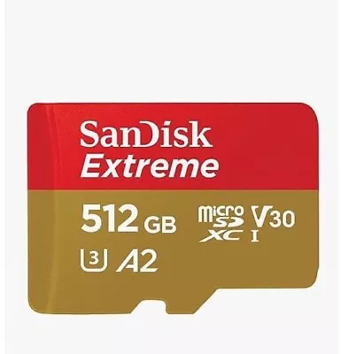 SanDisk 512GB Extreme MicroSDXC UHS-I Memory Card With Adapter • $37.99