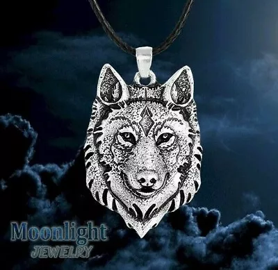 New Silver Wolf Head Nordic Pendant Viking Necklace • $8.95