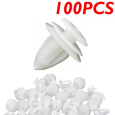 100PCS Car Door Trim Fastener Retainer Panel White Clips For 90467-10161 Toyota • $4.74