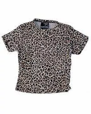 Darkside Clothing 12-18 Months Leopard All Over Print 100% Cotton T-shirt BNWT • £5.99