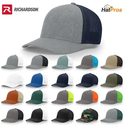 Richardson 110 Trucker R-Flex Fitted Baseball Hat Flexfit Sizes S/M & L/XL • $13.50