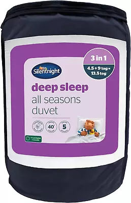 Silentnight Deep Sleep All Seasons Double Duvet 4.5 Tog 9 Tog Combined 13 Tog • £28.99