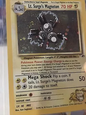 Dark Magneton Holo-Rare - 11/82 Team Rocket  Unlimited - Pokemon TCG - MP Swirl • $12.88