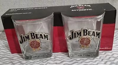 JIM BEAM Authentic Set Of 2 Spirit Glasses - 285ml • $34.95