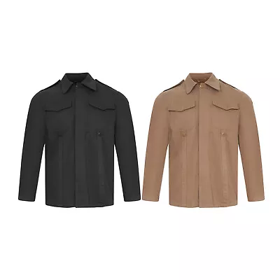 Moleskin Jacket German Army Style Combat Military Durable Long Sleeve Work Shirt • £21.84