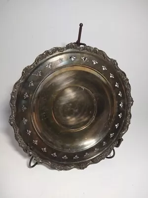  EPCA Poole Silverplate Circular Tray Platter  Old English Ornate    • $15