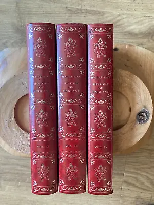 £5.50 • Buy Macaulay History Of England Vols 1-3 Heron Books Red Faux Leather Hardbacks 1967